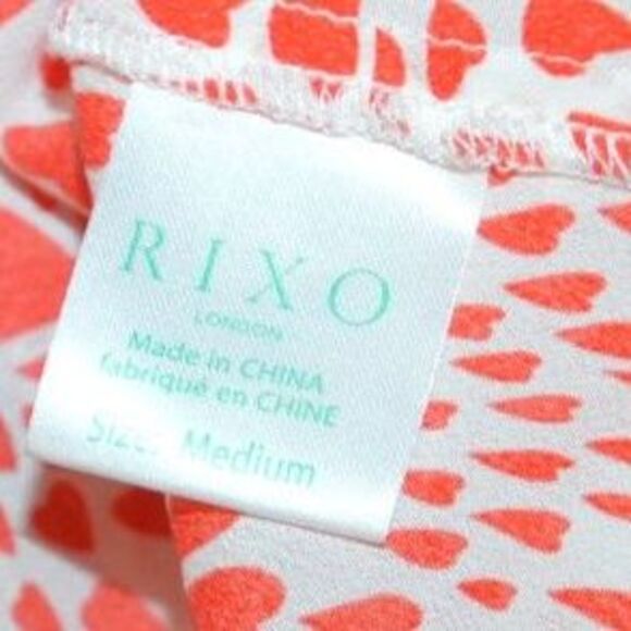 Free People by Rixo Arrabella Cold Shoulder Hearts Mini Flowy Dress Medium - Picture 9 of 9